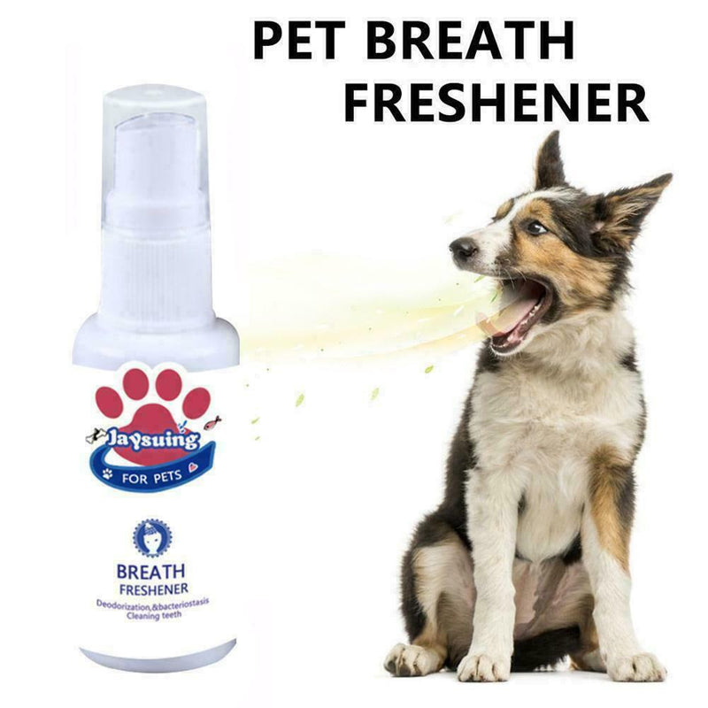 Pet Oral Cleanser Breath Freshener Spray Dog Cat Oral Healthy Dental Care Y5I1