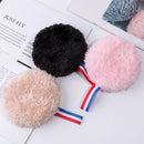 Reusable Fleece Plush Make Up Remover Puff Face Powder Cleaning Pad (Black)
