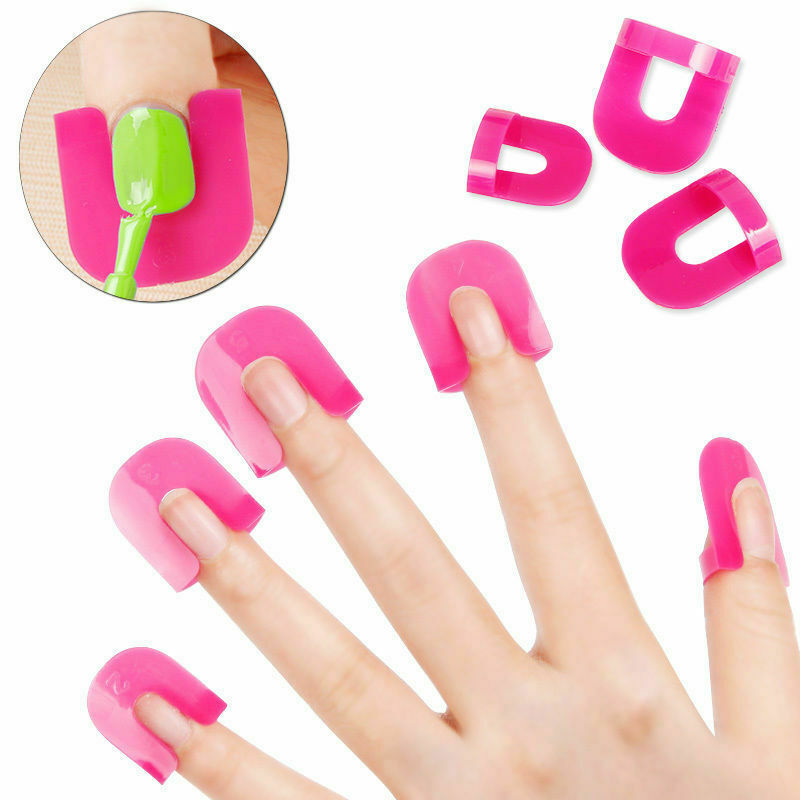 20pcs Manicure Finger Nail Art Case Professional Nail Tips Cover Polish Shield