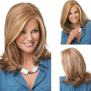 Short Medium Shoulder Length Mix Straight Natural Looking Hair Costume Wig