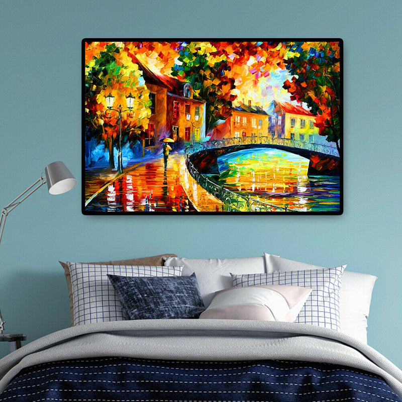 DIY Rainy Night Paper Puzzles 1000pcs for Adults Kids Jigsaw Picture Toys