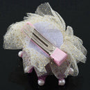 Sweet Snow Yarn Princess Baby Hair Clip Pink