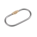 Titanium Alloy Camping Carabiner O Ring Locking Keychain Key Ring Quickdraw