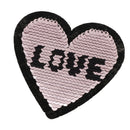 6pcs Fabric Heart Applique Sequin Sew Clothes Embroidery Patches DIY Decor