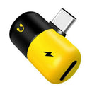 Mini 2 in 1 Jack Extension Earphone Aux To 3.5mm Type C Converter Adapter USB C