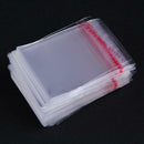 100pcs Clear OPP Bags Self Adhesive Seal Plastic Sequins Jewelry Container A