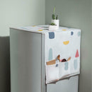 Waterproof Dust Proof Refrigerator Cover with 6 Pockets Storage Bag Holder