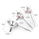 3-in-1 Kitchen Stainless Steel Funnels Oil Liquid Spices Powder Funnels S/M/L