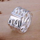 Band Weave Daumen Fingerringe Legierung Sterling verstellbare Ring Geschenk Z2N0