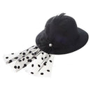 Mini Hat Mini Hat Hair Clip with Black Feather Hair Clips