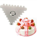 Triangle Sawtooth Cake Smoother Scraper Spatula Fondant Decorating Cut Fast R2J7