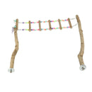 Natural Wood Bird Standing Climbing Ladder & PerchToy Set for Large Medium
