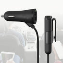 4 USB Port Car Cigarette Lighter Socket Splitter Charger Extension Cable Phone