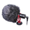 On-Camera External Microphone Mic with Windscreen for Smartphones DSLR