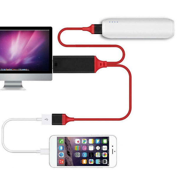 Phone 8 Pin USB to HDMI Male Cable HDTV TV HD 1080P HDMI Converter Adapter #gib