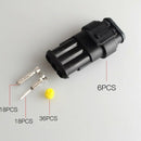 26Sets 1-4 Pin Electrical Wire Connector Plug Set Waterproof Automotive Plu