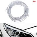 1 Roll 6M Car Door Moulding Strip Chrome Car Body Door Edge Moulding Trim Strip-