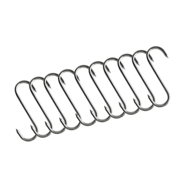 10 Pack of Stainless Steel Meat Hook / Utensil Pan Hanger Sausage Hanging