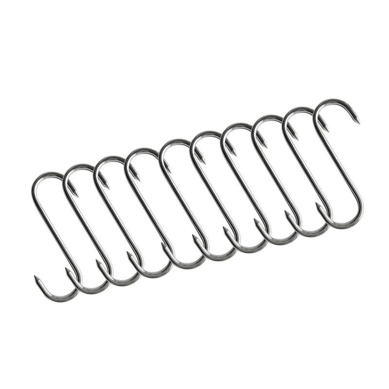 10 Pack of Stainless Steel Meat Hook / Utensil Pan Hanger Sausage Hanging