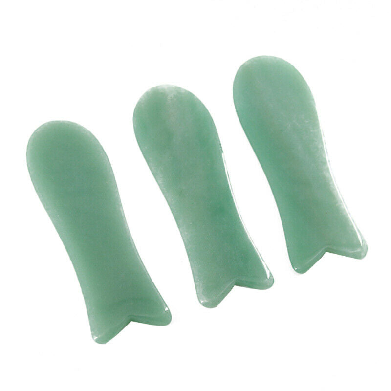 Natural Stone Guasha Facial Massage Faux Jade Face Body Massager Beauty Tool New