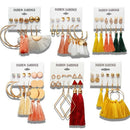 Bohemian Earring Long Tassel Drop Earrings Set For Women Girl Fashion Geome