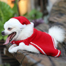 Christmas Dog Cloak Hat Set Pet Dog Coat Cape Dog Clothes Puppy ApparelB Hn
