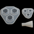 3Pcs Diamond Three Pyramid Shape DIY Silicone Mold Jewelry Pendant