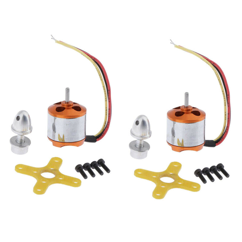 2 Sets A1510 2200KV Brushless Drone Outrunner Motor for RC Aircraft