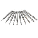 10pcs 1/1.5/2.0/2.5/ 3.175mm Carbide Ball Nose End Mill CNC Engraving Router bit