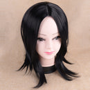 Durable Natural Synthetic Wig Hair fr Women Front Classic Straight Lace Black Hf
