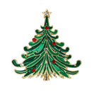 Christmas Tree Brooch Rhinestone Badges Jacket Backpack Decor Festival Gift