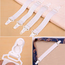 4pcs Fitted Bed Sheet Holder Grips Mattress Gripper Straps Clip Fastener Hold ME