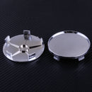 4pc 68mm Chrome Plated ABS Plastic Car Auto Wheel Rim Center Hub Caps Covers Set