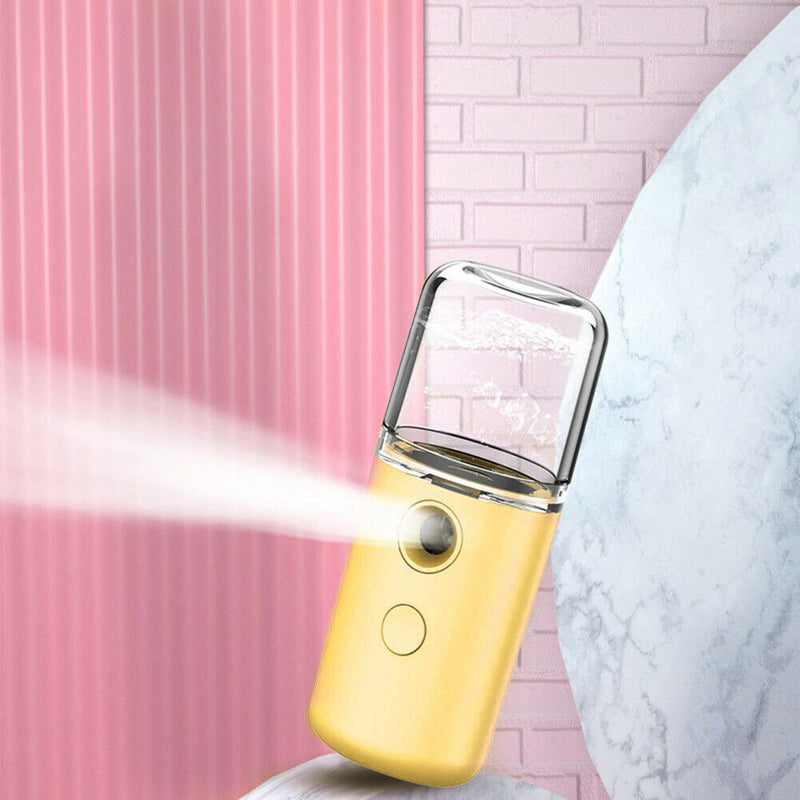 30ml USB Face Steamer Nano Humidifier Mist Moisturizing Sprayer (Yellow)