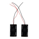2 Pcs Dual Layers Black Plastic 4 x AA 6V Battery Holder Case Wired G5S1