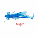 12pc Fishing Bait Soft Lure Shrimp 6cm Crankbait Wobbler Bass Carp Trout Jigging