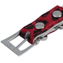 Adjustable PU leather Red Leopard collar for dogs cats size XS