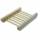 Wood-color Trapezoid Natural Wood Soap Plate Box Bath Soap Tray Holder Dish