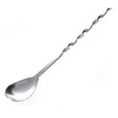 Bar Stainless Steel Twisted Mixing Spoon w Fork Tip S2I8