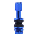 4pcs Car Stainless Steel Clamp-in Tubeless Tyre Tire Wheel Valves (Blue)