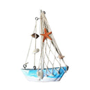 2pcs Handcrafted Wood Nautical Fish Net Sailing Ornament Home Desktop Decor