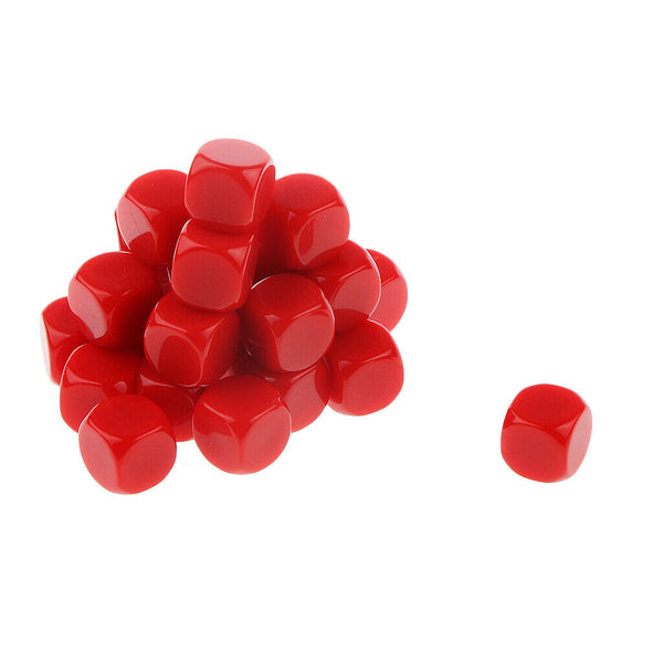 50 Pieces Opaque Blank Dice D6 For D&D RPG MTG