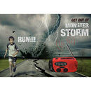 Hand Crank Emergency Solar Radio Phone Charger LED Flashlight for Survival Black
