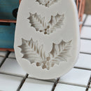 Cake Silicone Mold Christmas Holly  Fondant Chocolate Cookies Candy Molds To JR