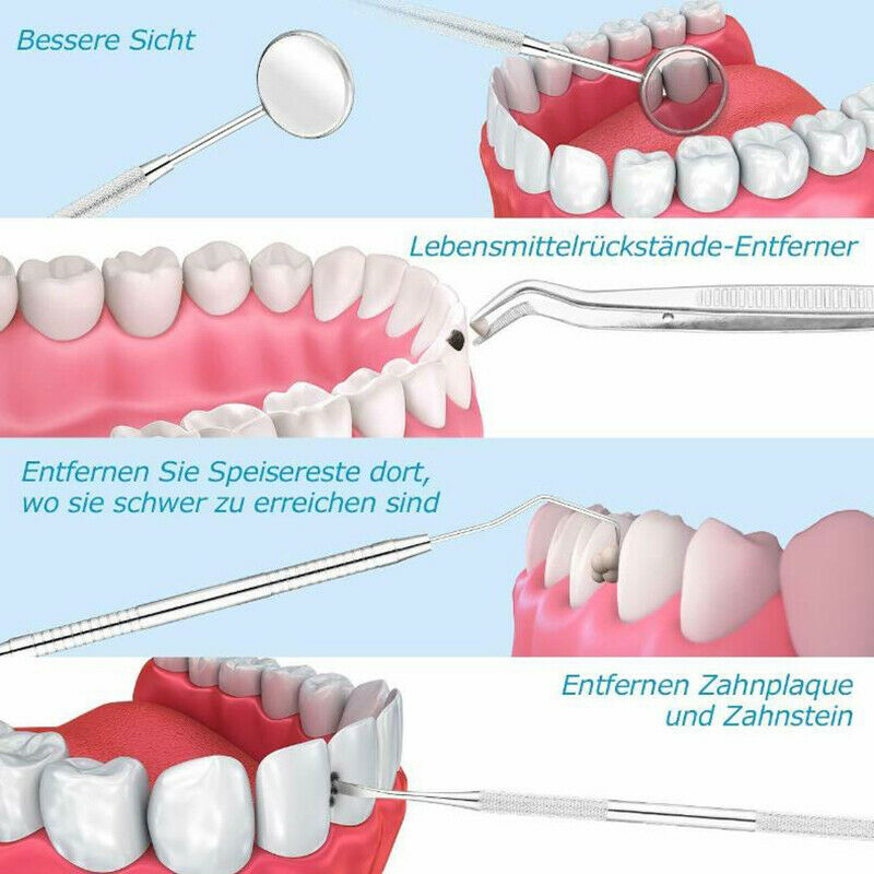 10 piece stainless steel tooth care probe dental tool set BX