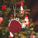 Christmas Knit Ball Pendant Tree Hanging Ornament Home Decoration (Red)