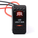 12V 24A Bar ARB 5P Push Rocker Toggle Switch Blue LED Light Waterproof Car