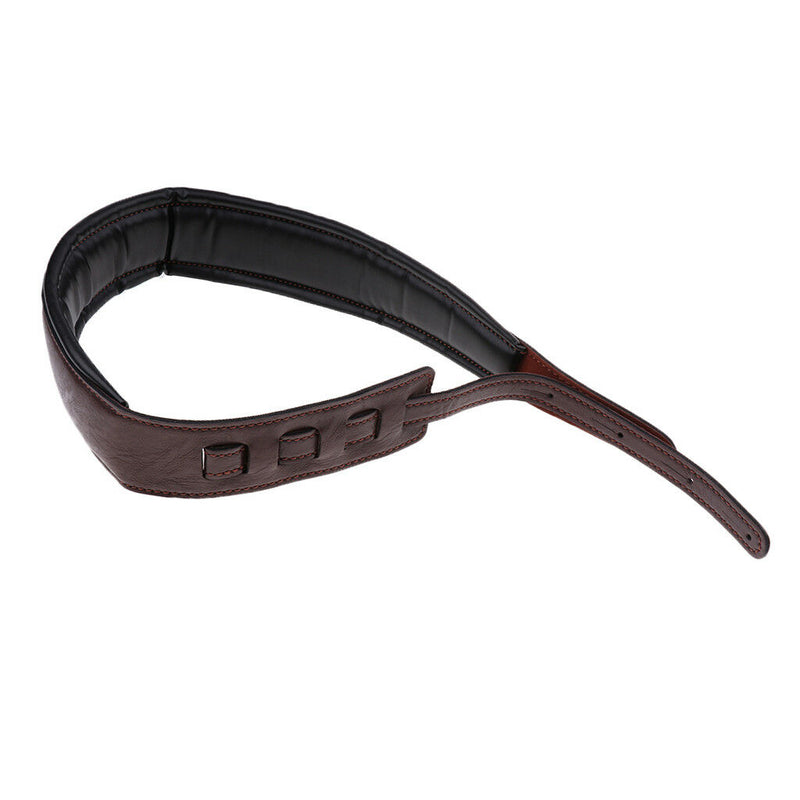 Adjustable Electric Guitar Bass Strap Belt for Electric Guitar Bass Brown