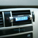 2 in 1 Blue Backlight Digital LCD Car Air Outlet Clip-on Clock Thermometer
