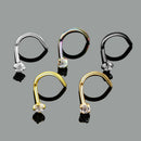 5 Pieces 20g Crystal Rhinestone Inlaid Stainless Steel Ear Nose Stud Curved